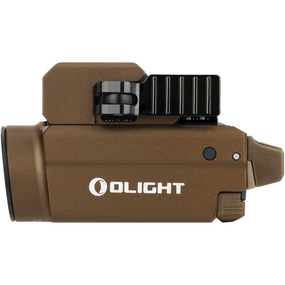 olight latarka pistoletowa z zielonym celownikiem laserowym baldr s 800 lumenow desert tan
