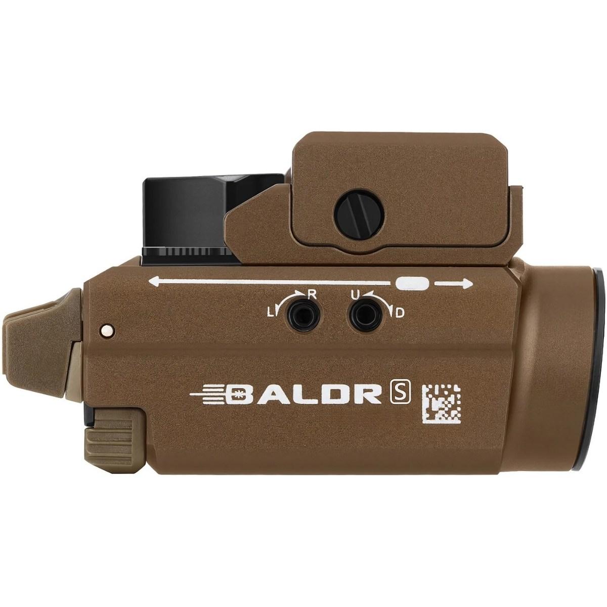 olight latarka pistoletowa z zielonym celownikiem laserowym baldr s 800 lumenow desert tan