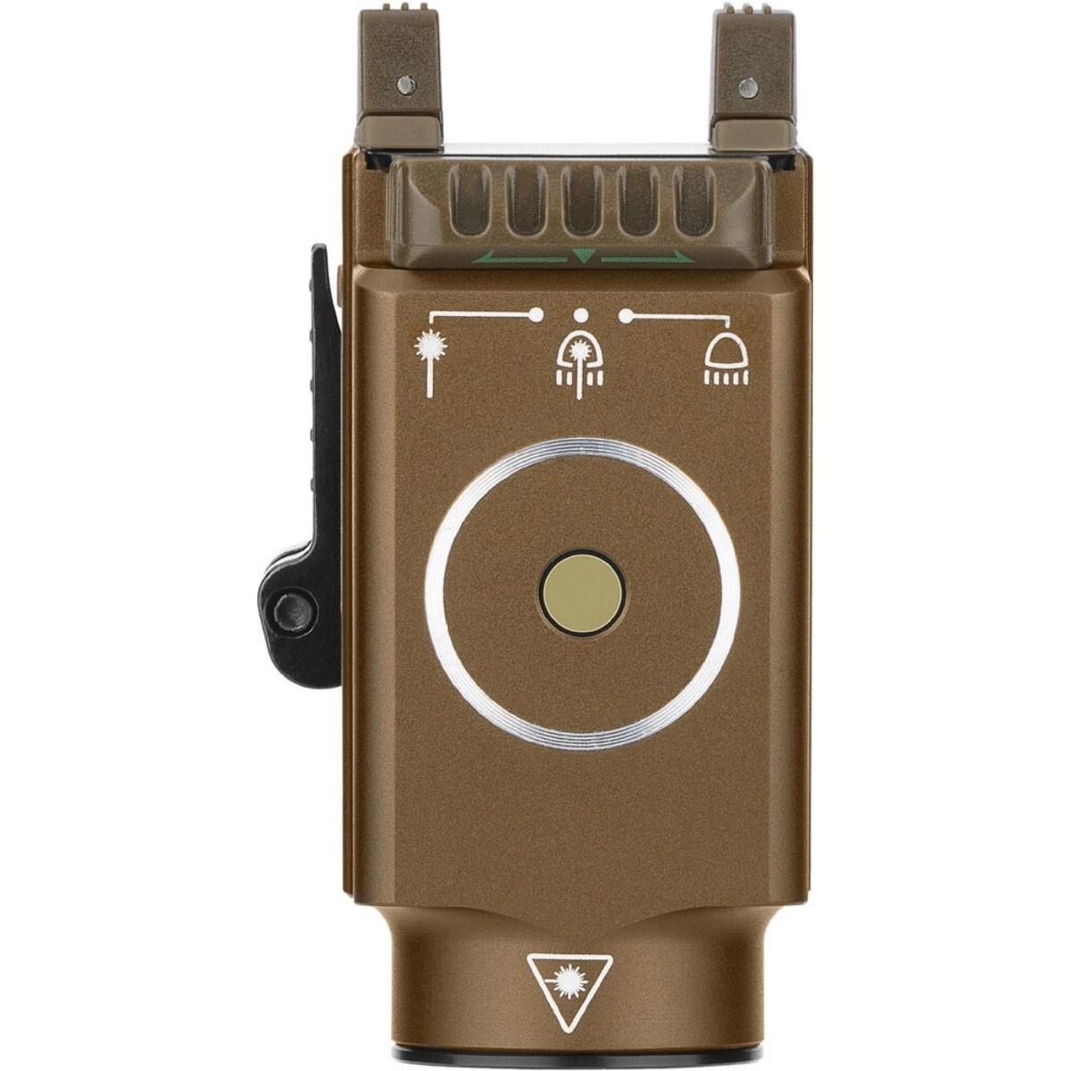 olight latarka pistoletowa z zielonym celownikiem laserowym baldr s 800 lumenow desert tan