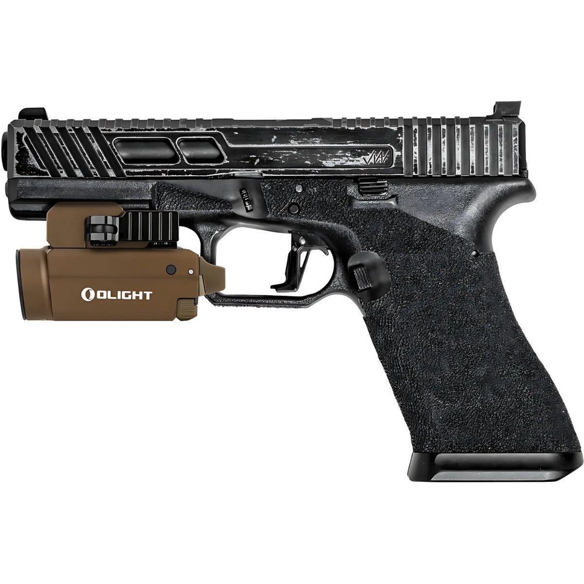 olight latarka pistoletowa z zielonym celownikiem laserowym baldr s 800 lumenow desert tan