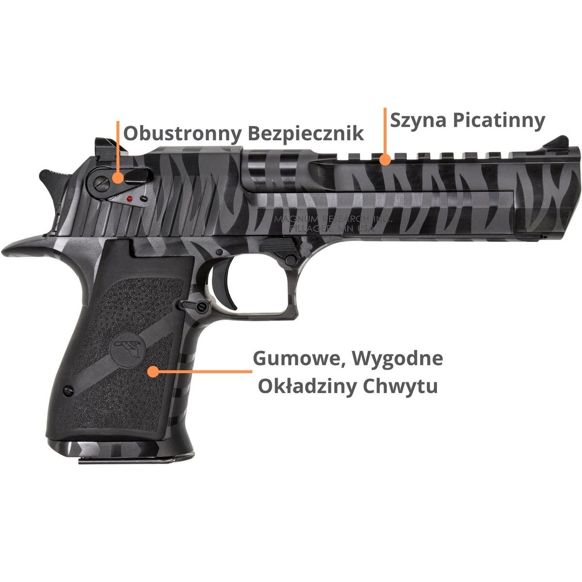 desert eagle xix 6 black tiger stripes 44magnum de44bts