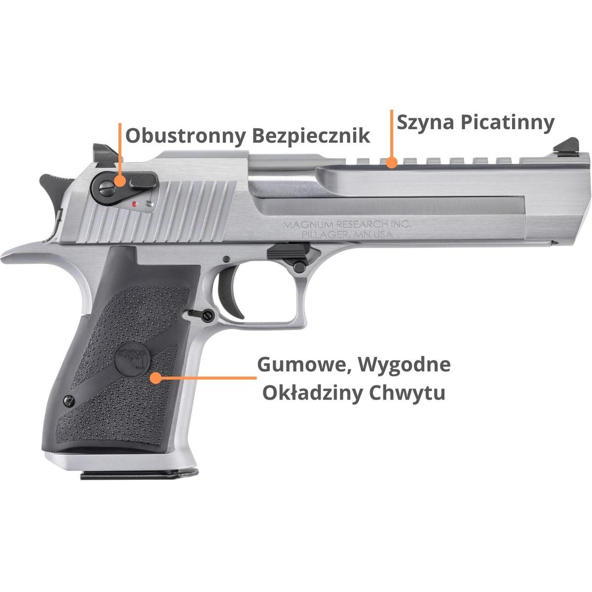 desert eagle xix 6 brushed chrome 44magnum de44bc