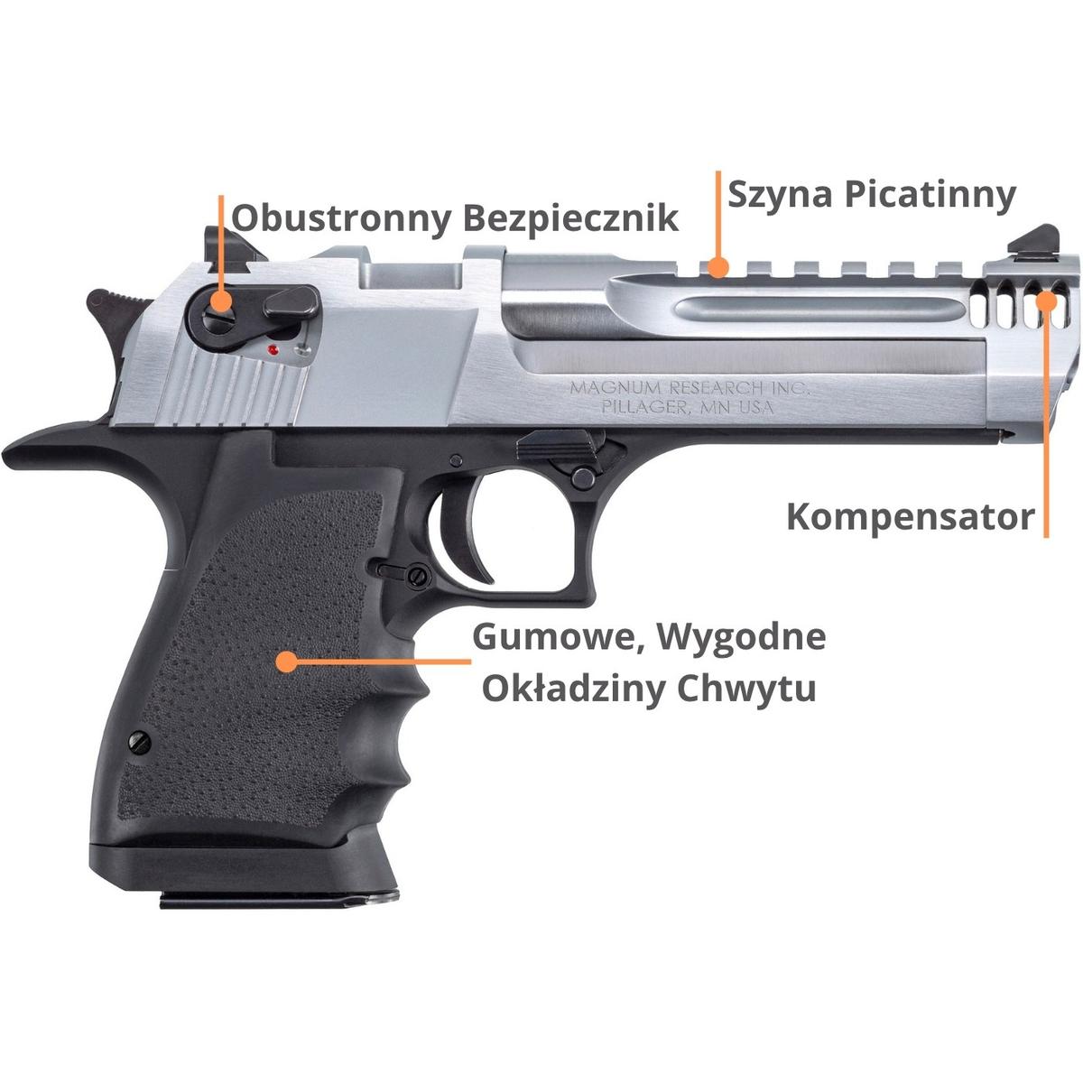 desert eagle l5 black chrome mb integral 44magnum de44l5bc