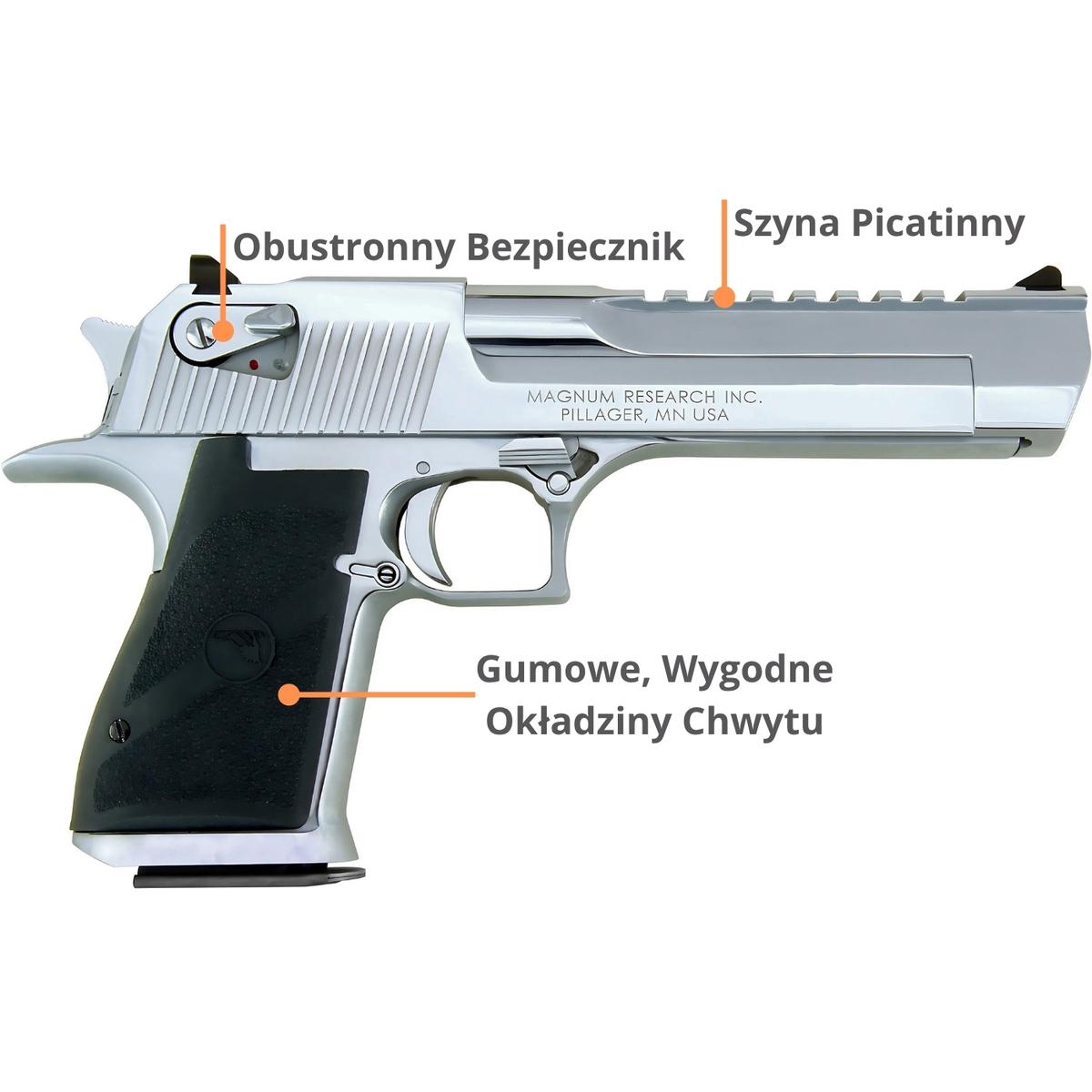desert eagle xix 6 polished chrome 44magnum de44pc