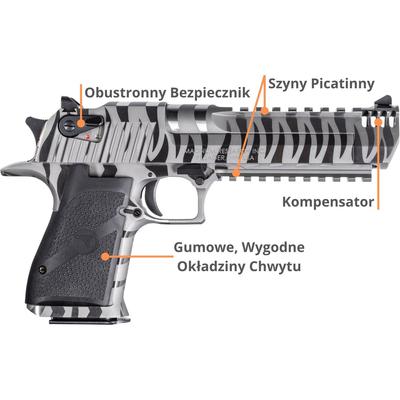 desert eagle xix 6 white tiger stripes mb integral 44magnum de44wts