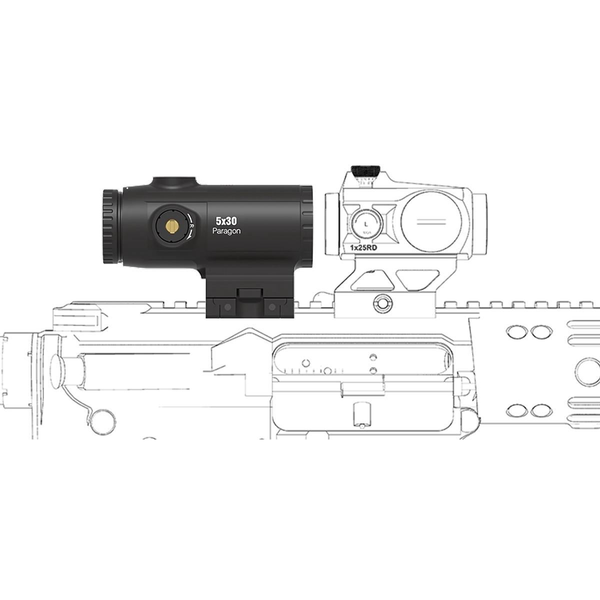 vector optics powiekszalnik paragon 5x30 micro z montazem qd scmf 34