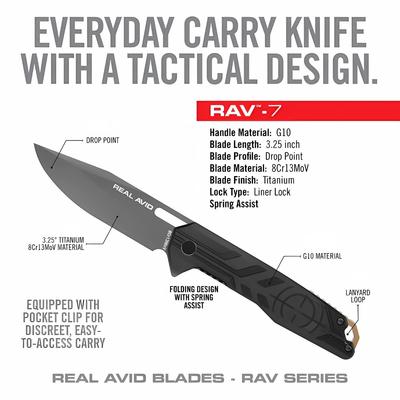 real avid noz skladany edc rav 7 g10 czarny avrav7