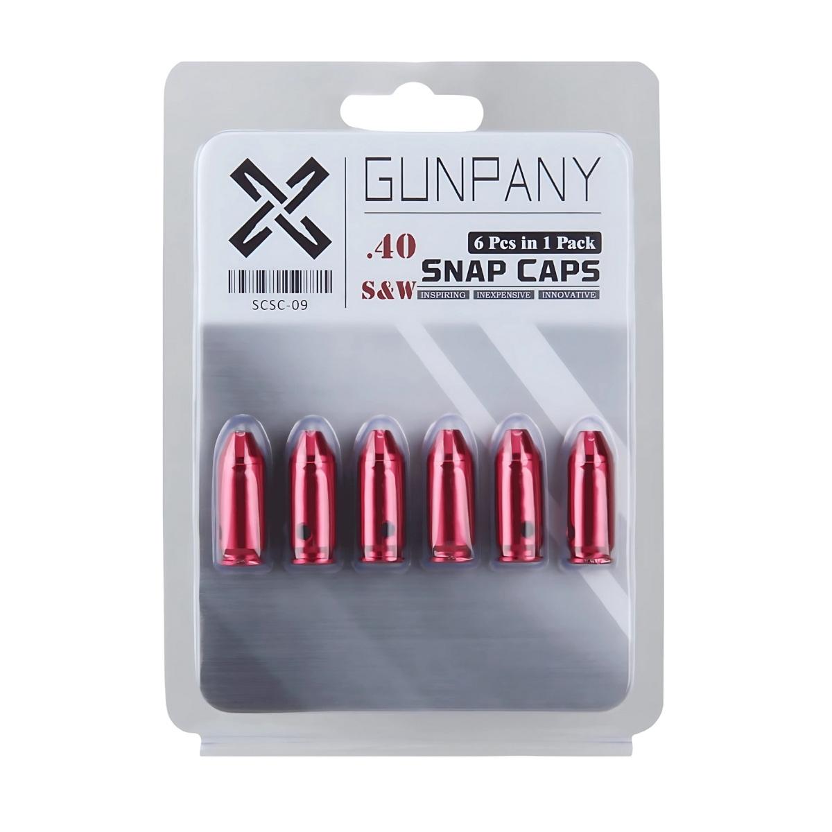 gunpany zbijaki snap caps 40 s w aluminium 6 sztuk czerwone scsc 09