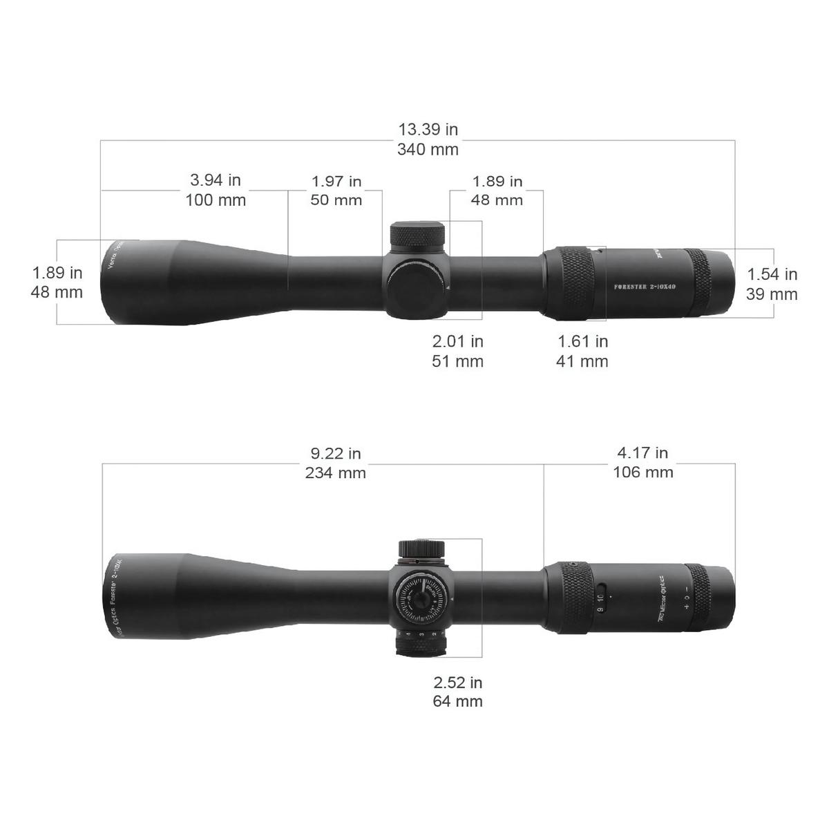 vector optics luneta celownicza forester 2 10x40 sfp riflescope czarna scom 02