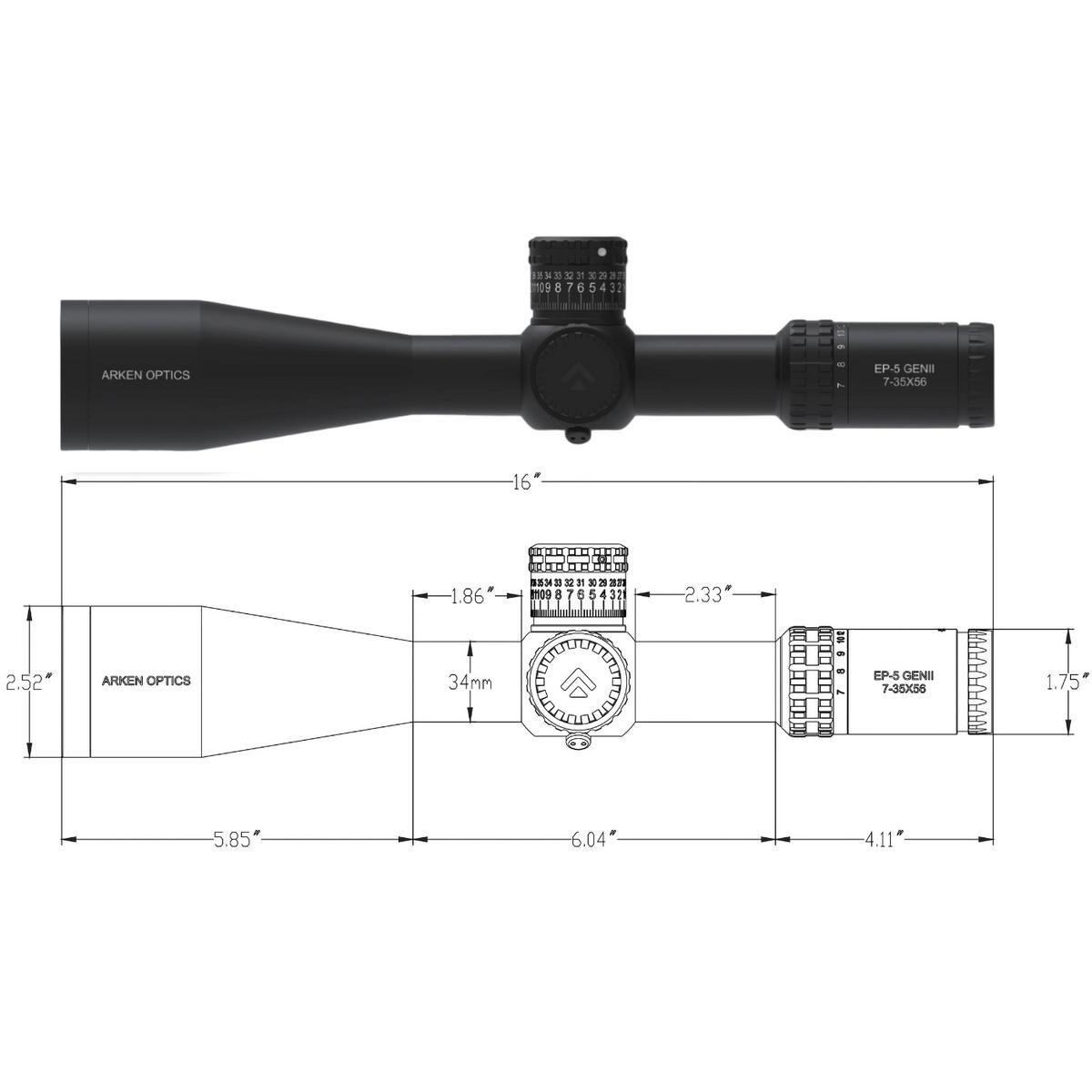 arken luneta celownicza ep5 gen ii 7 35x56 ffp vpr mil