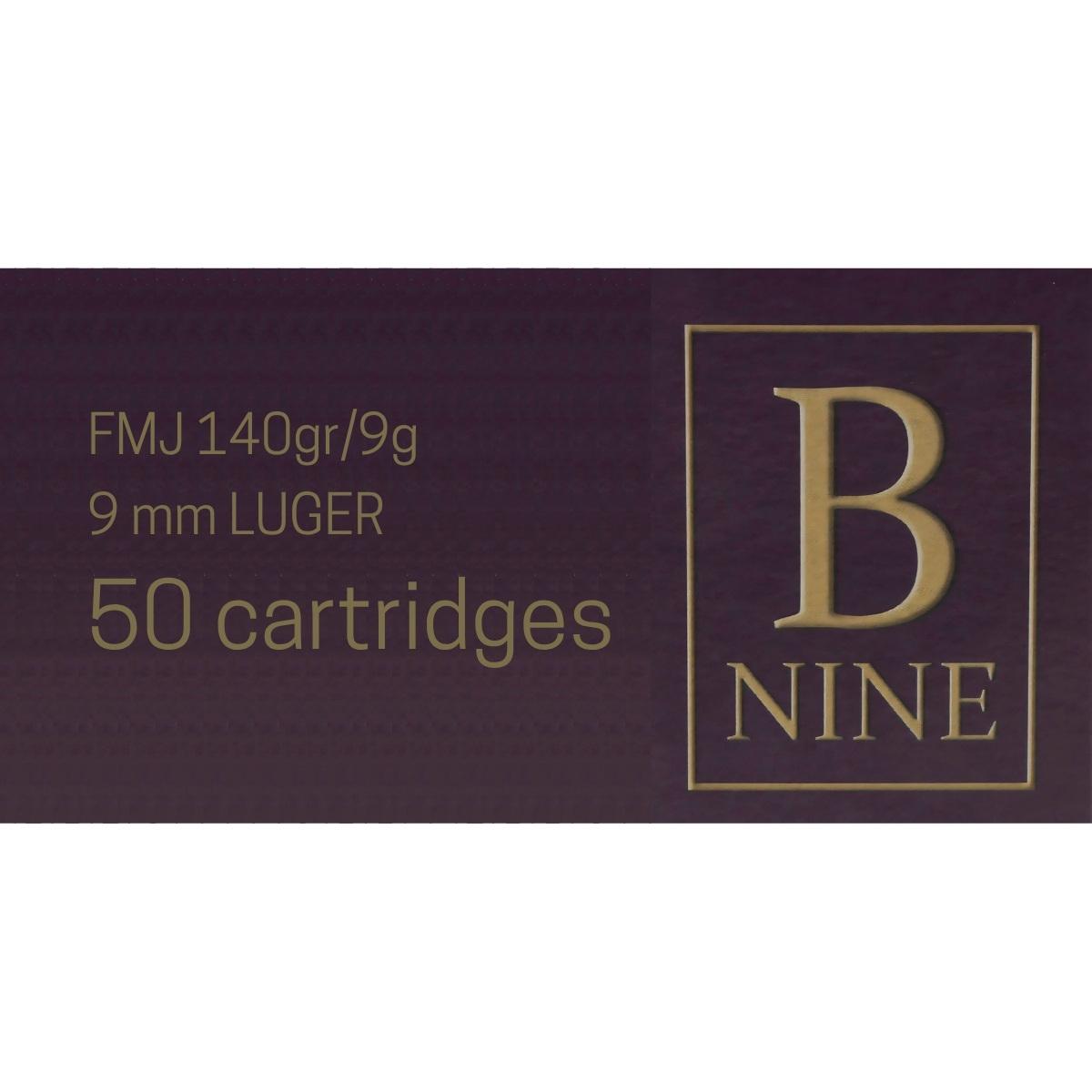 b nine 9x19 140gr 9g fmj