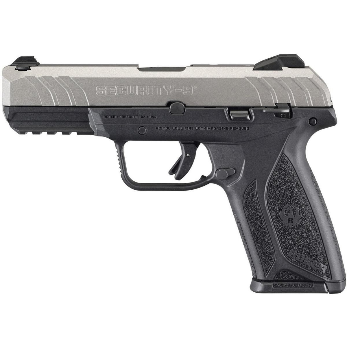 ruger security 9 silver black 3822