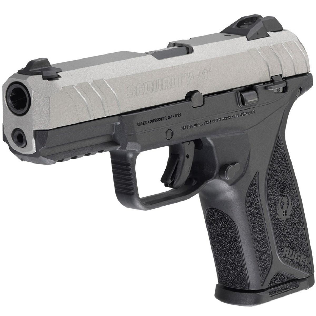ruger security 9 silver black 3822
