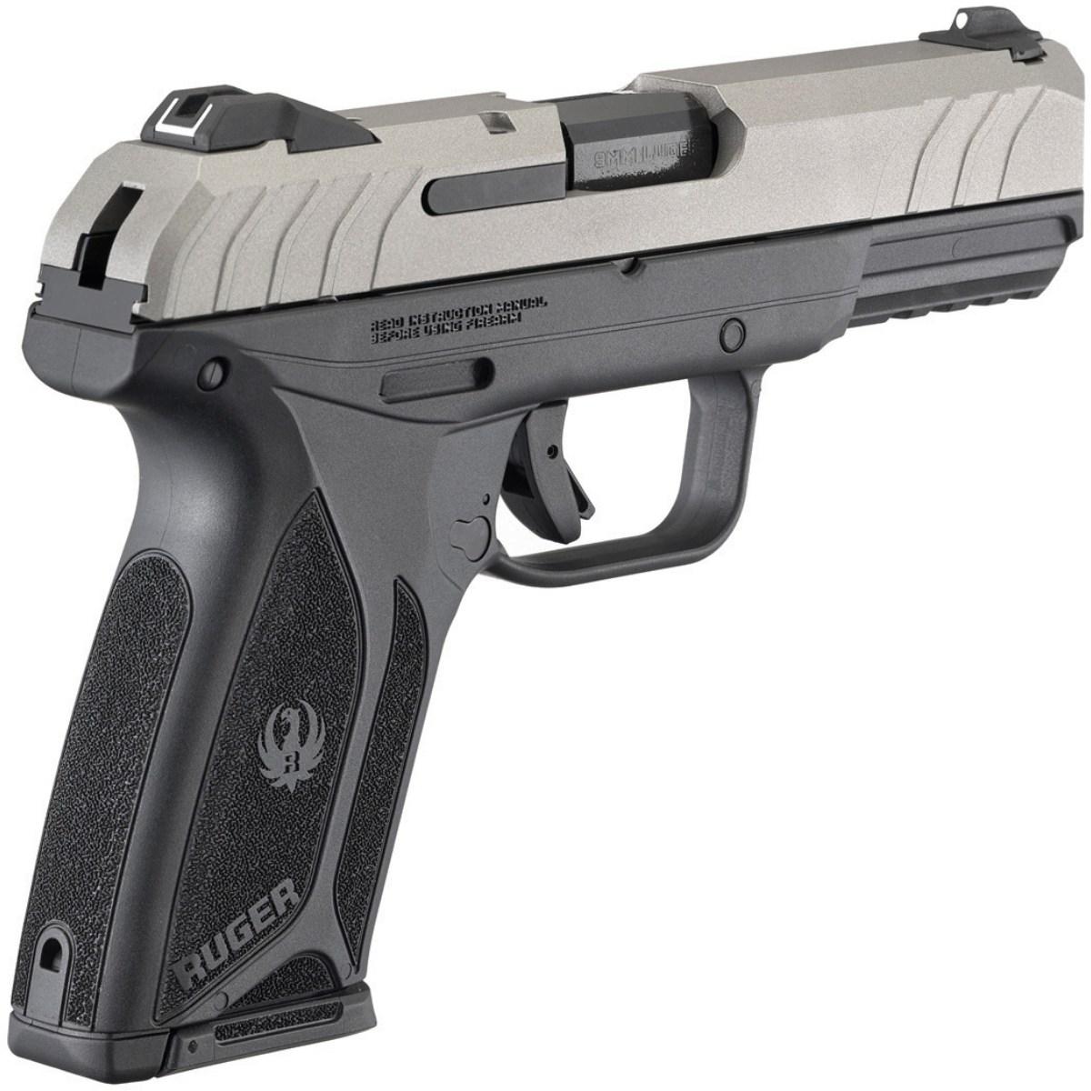 ruger security 9 silver black 3822
