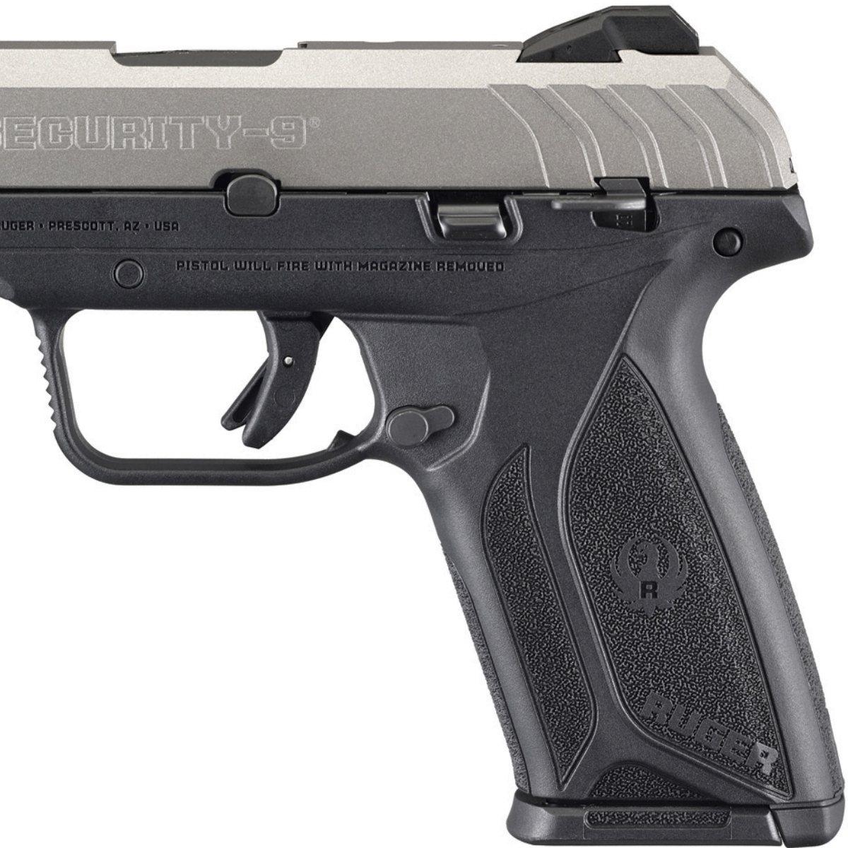 ruger security 9 silver black 3822