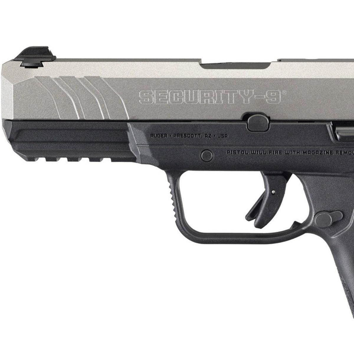 ruger security 9 silver black 3822