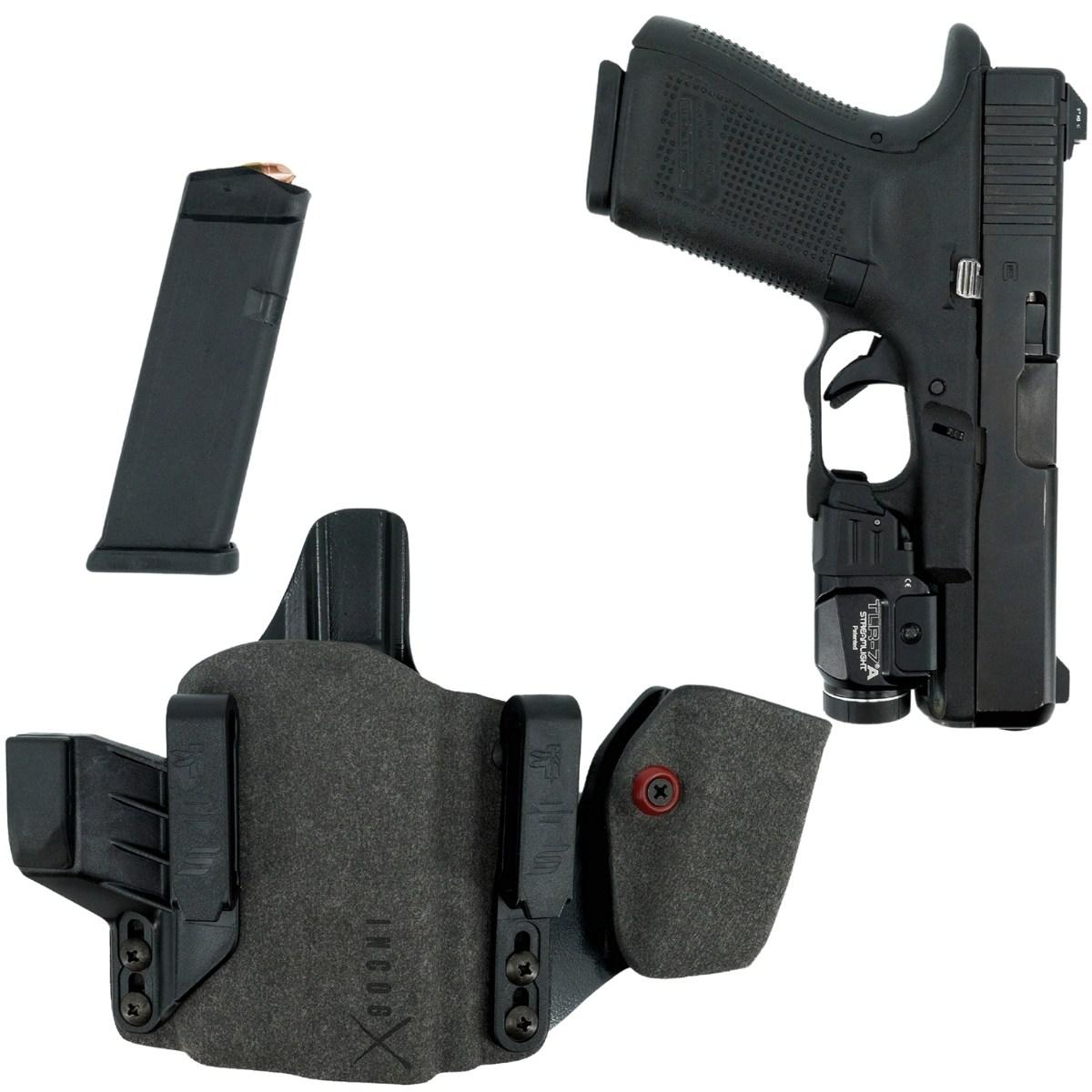 safariland kabura incog x iwb do pistoletu glock 17 19 w light w mag caddy prawa incog 0 835 a 7 cx1 61 mc