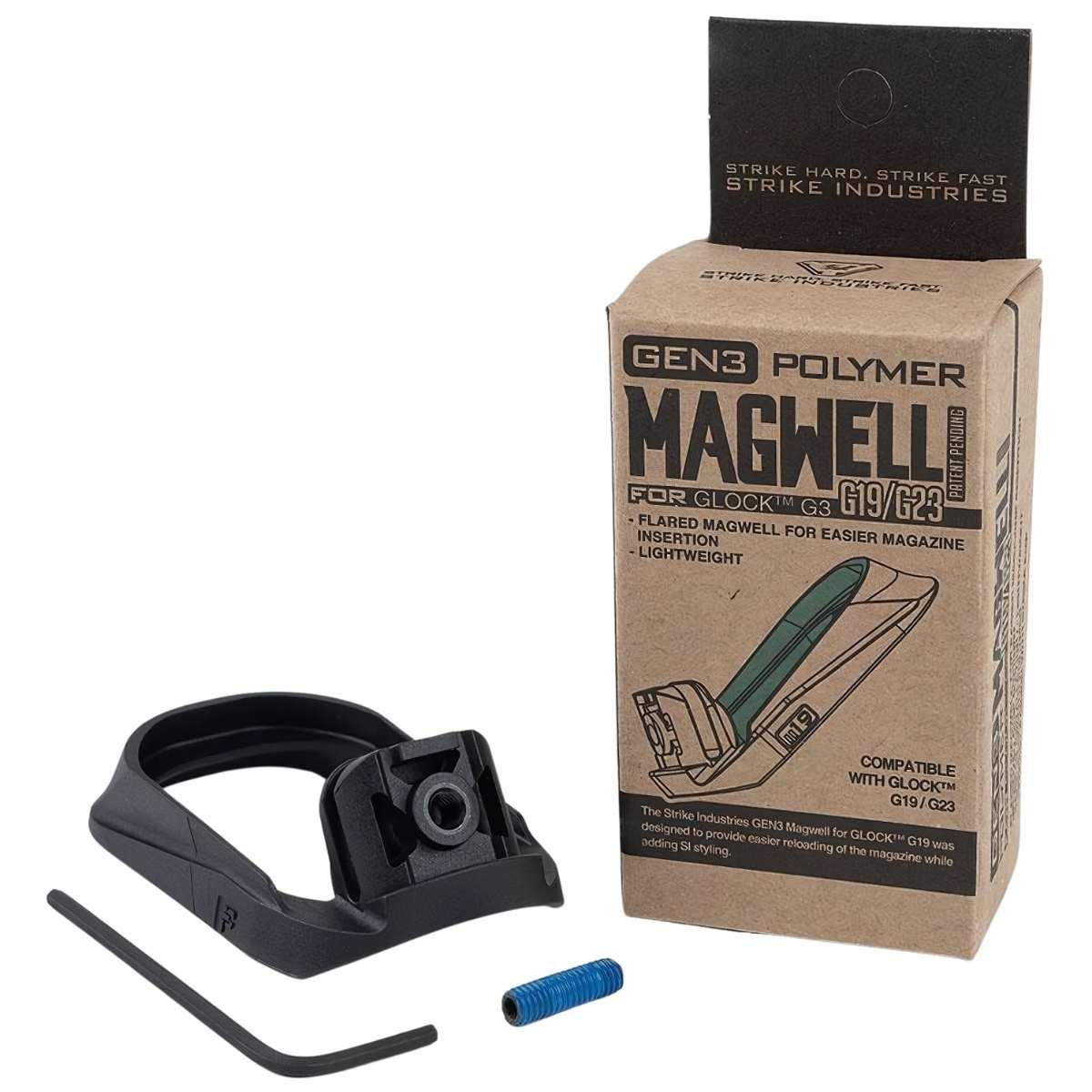 strike industries lejek magwell glock 19 23 gen 3 polimerowy czarny si g3 magwell 19