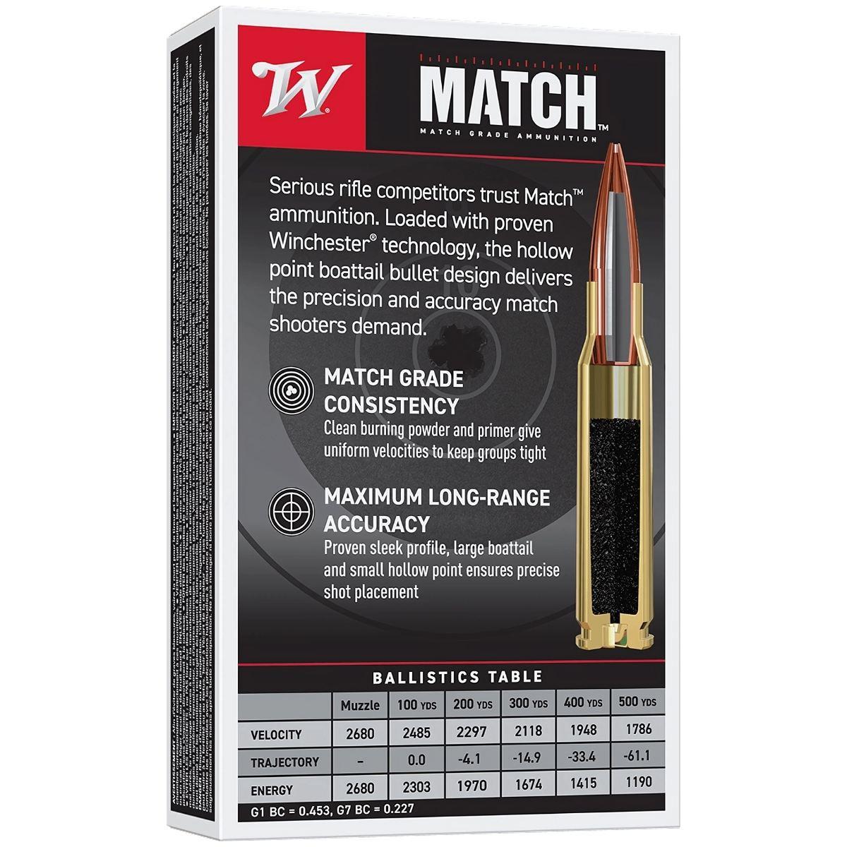 winchester 308win match 168gr hpbt