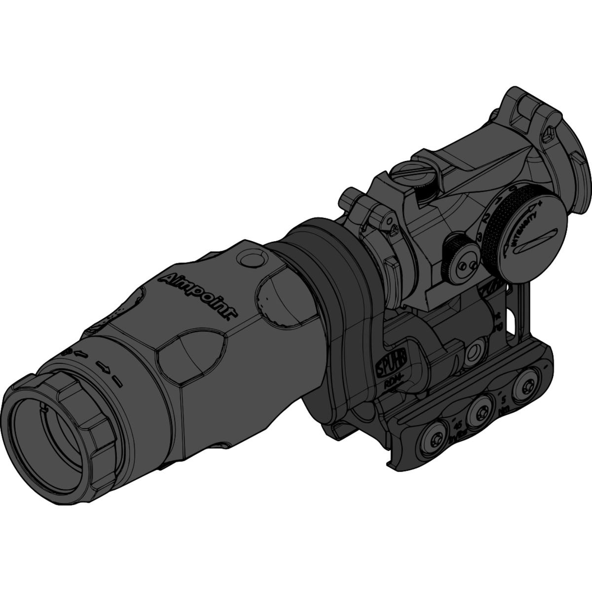 spuhr montaz rdf 20225k aimpoint t 2 magnifier mount h57mm 2 25 pic