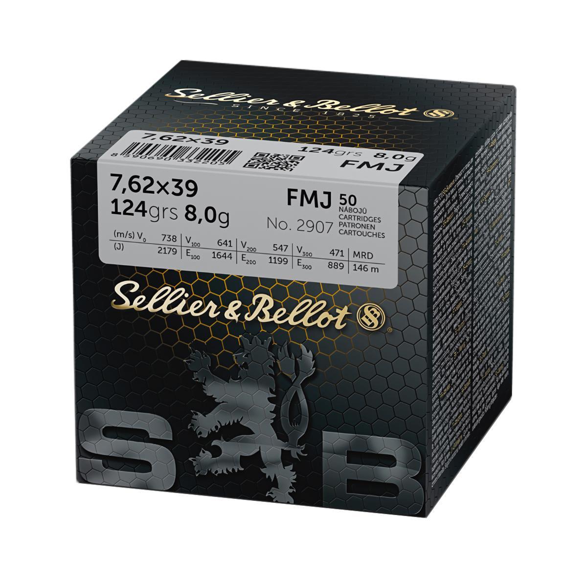 amunicja 7 62x39 sellier bellot fmj 8g adr 1 4s un0012 op 50szt
