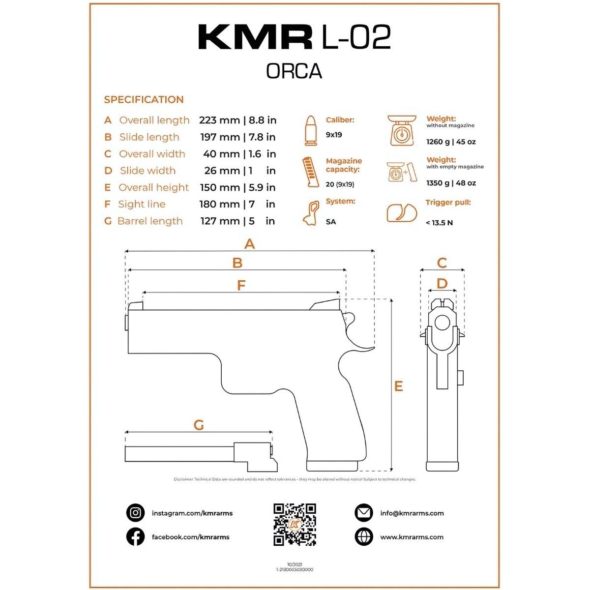 pistolet kmr l 02 orca sa