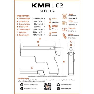 pistolet kmr l 02 spectra or sa da