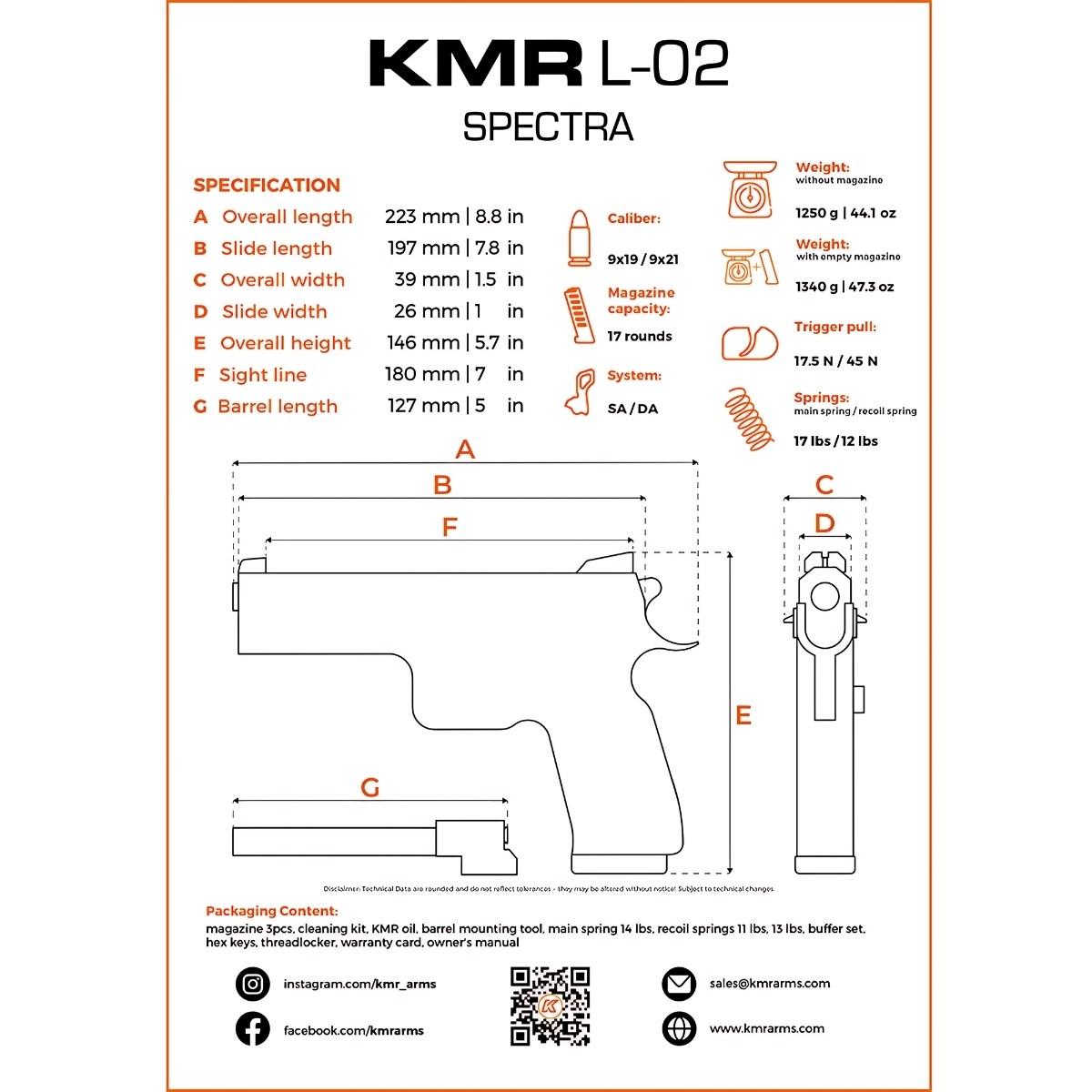 pistolet kmr l 02 spectra or sa da