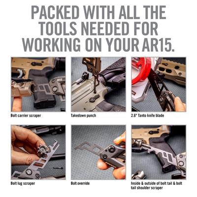 real avid narzedzie wielofunkcyjne do karabinow rodziny ar gun tool edge ar15 szary avgte ar