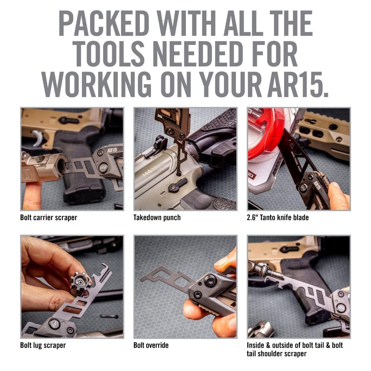 real avid narzedzie wielofunkcyjne do karabinow rodziny ar gun tool edge ar15 szary avgte ar