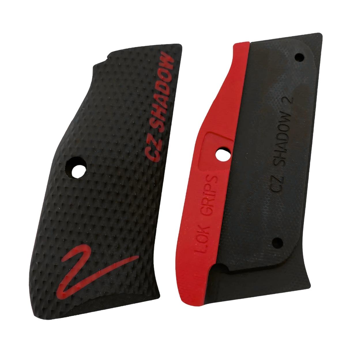 lok grips okladziny chwytu palm swell roughnecks do cz75 shadow 2 red black