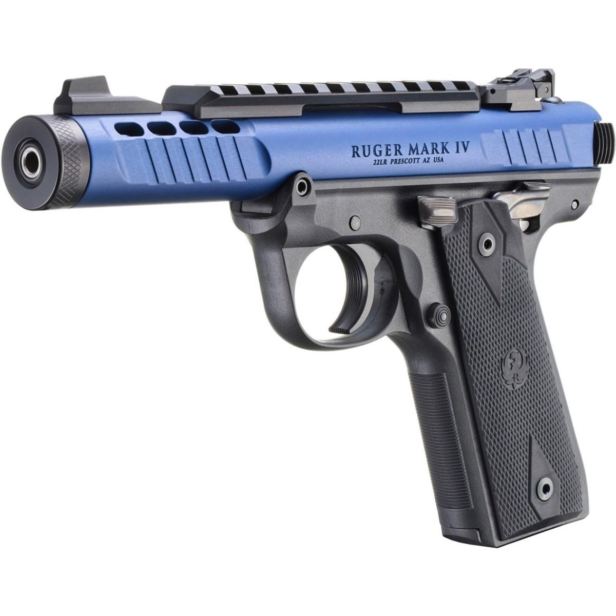 ruger mark iv 22 45 lite blue black 43961
