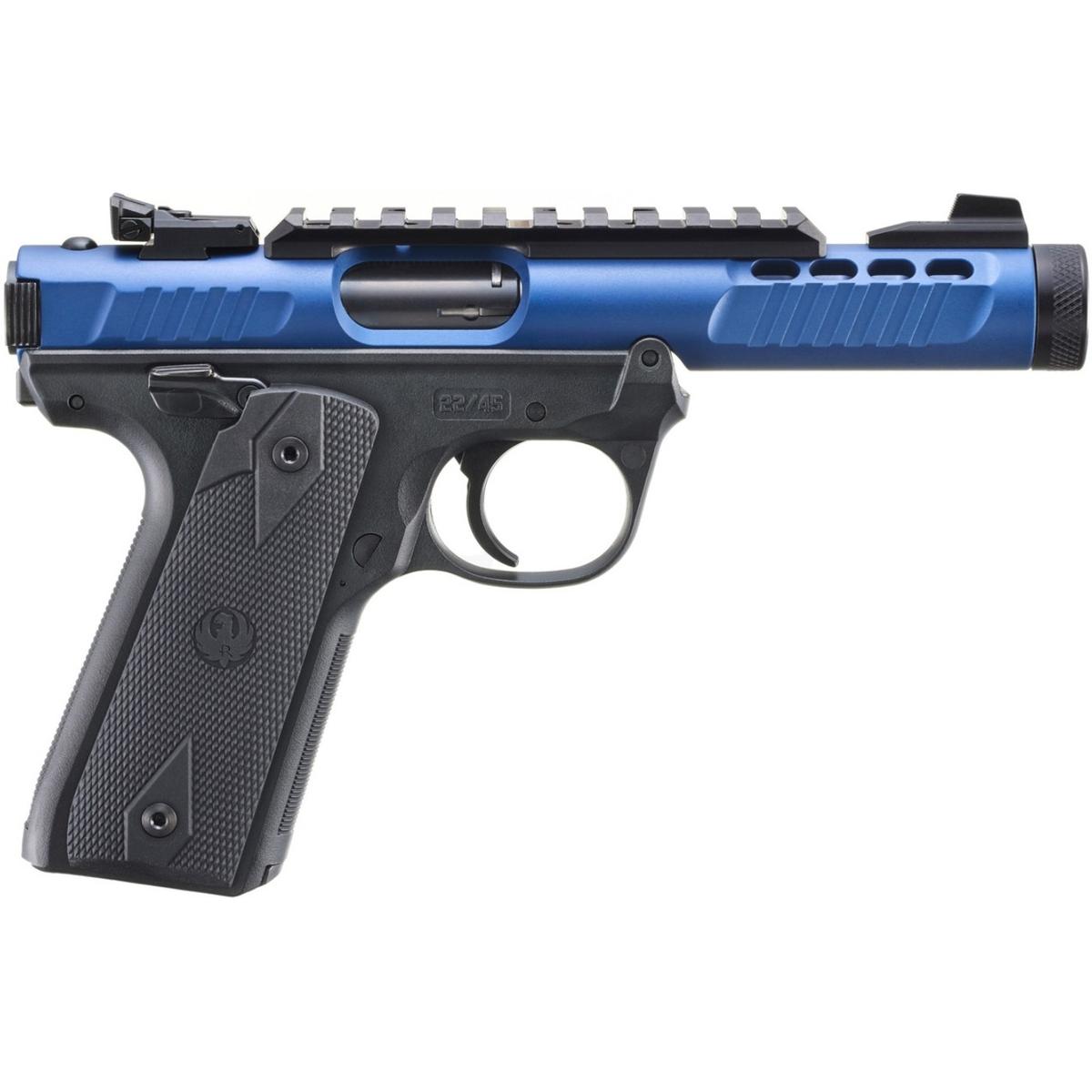 ruger mark iv 22 45 lite blue black 43961