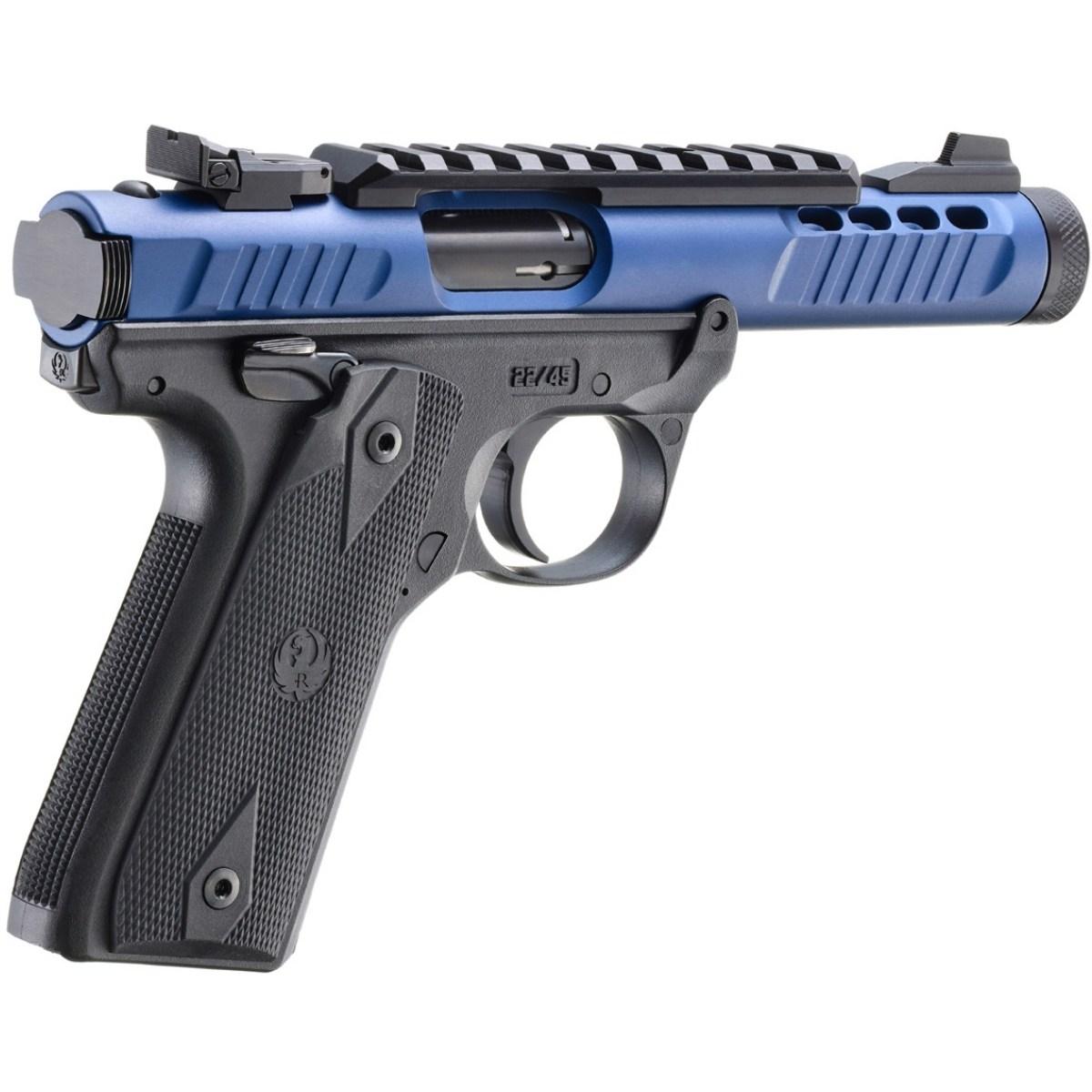 ruger mark iv 22 45 lite blue black 43961