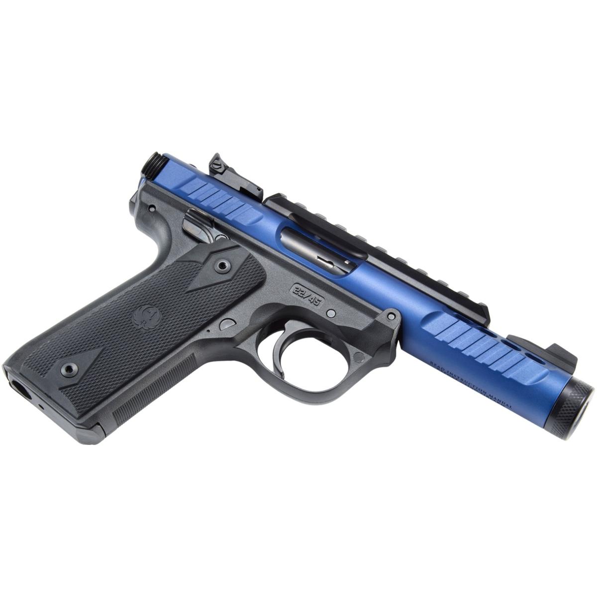 ruger mark iv 22 45 lite blue black 43961