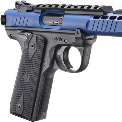 ruger mark iv 22 45 lite blue black 43961