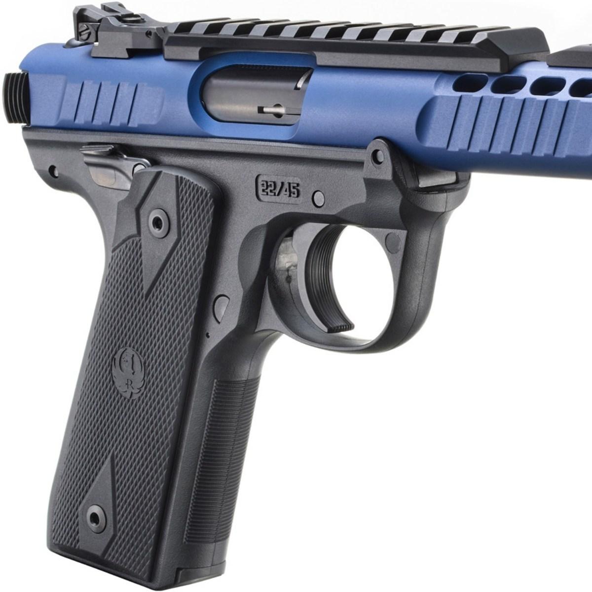 ruger mark iv 22 45 lite blue black 43961