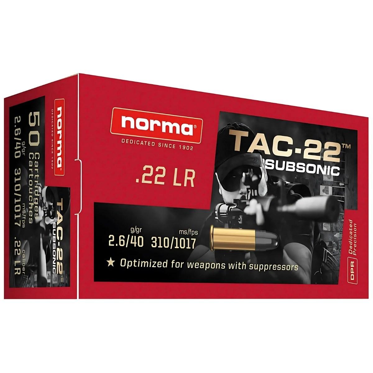 22 lr norma subsonic 40gr