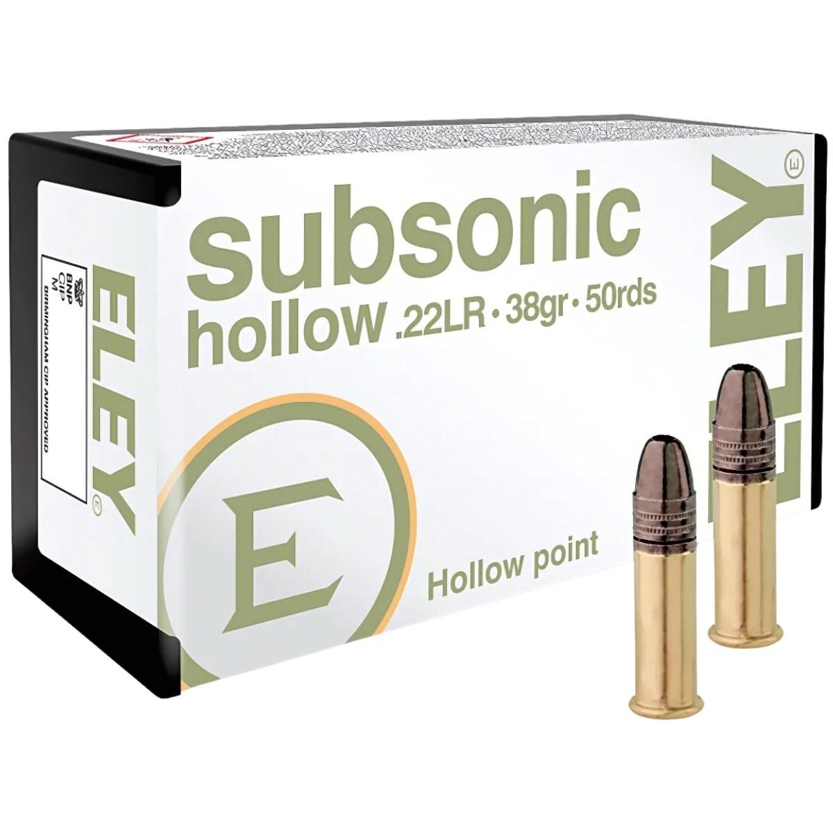 22 lr eley subsonic hollow 38gr 2 46g