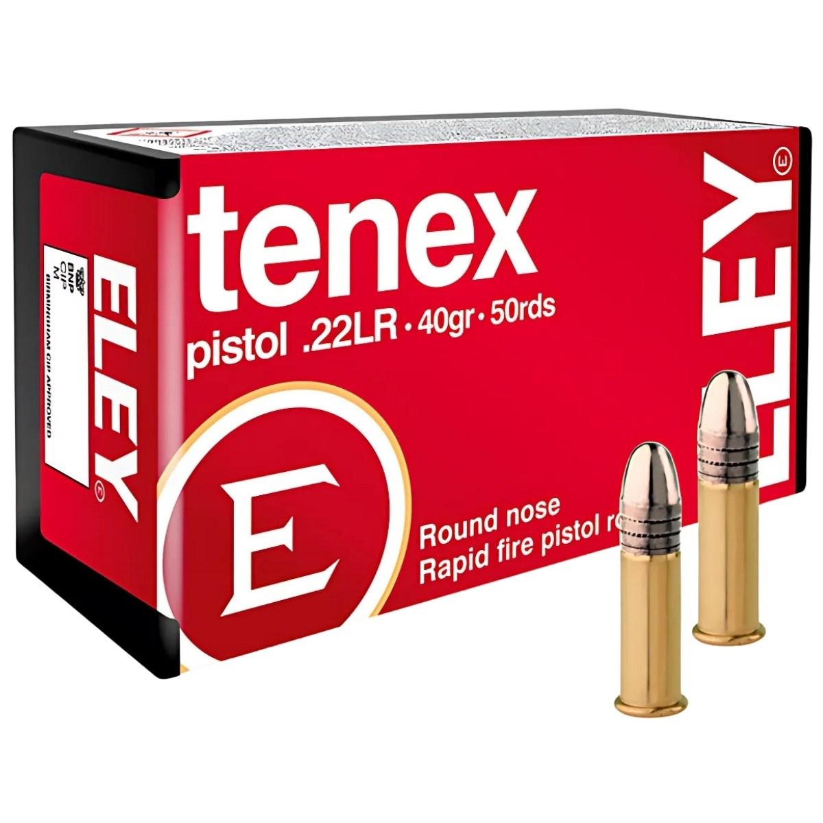 22 lr eley tenex pistol 40gr 2 59g