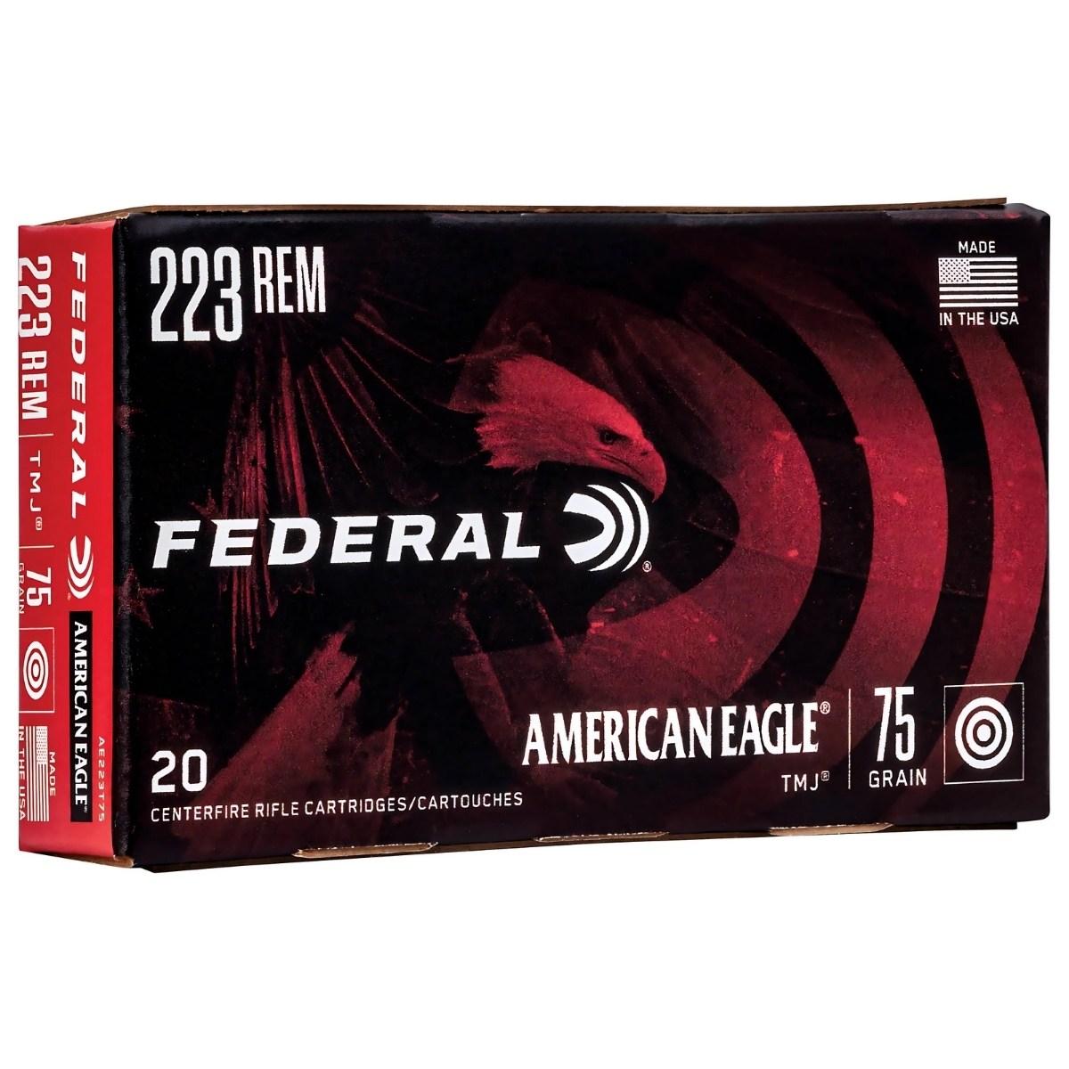 223 rem federal tmj american eagle 75gr
