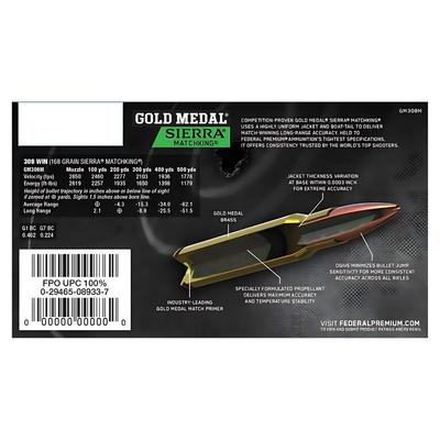 federal 308 win sierra bthp 168gr