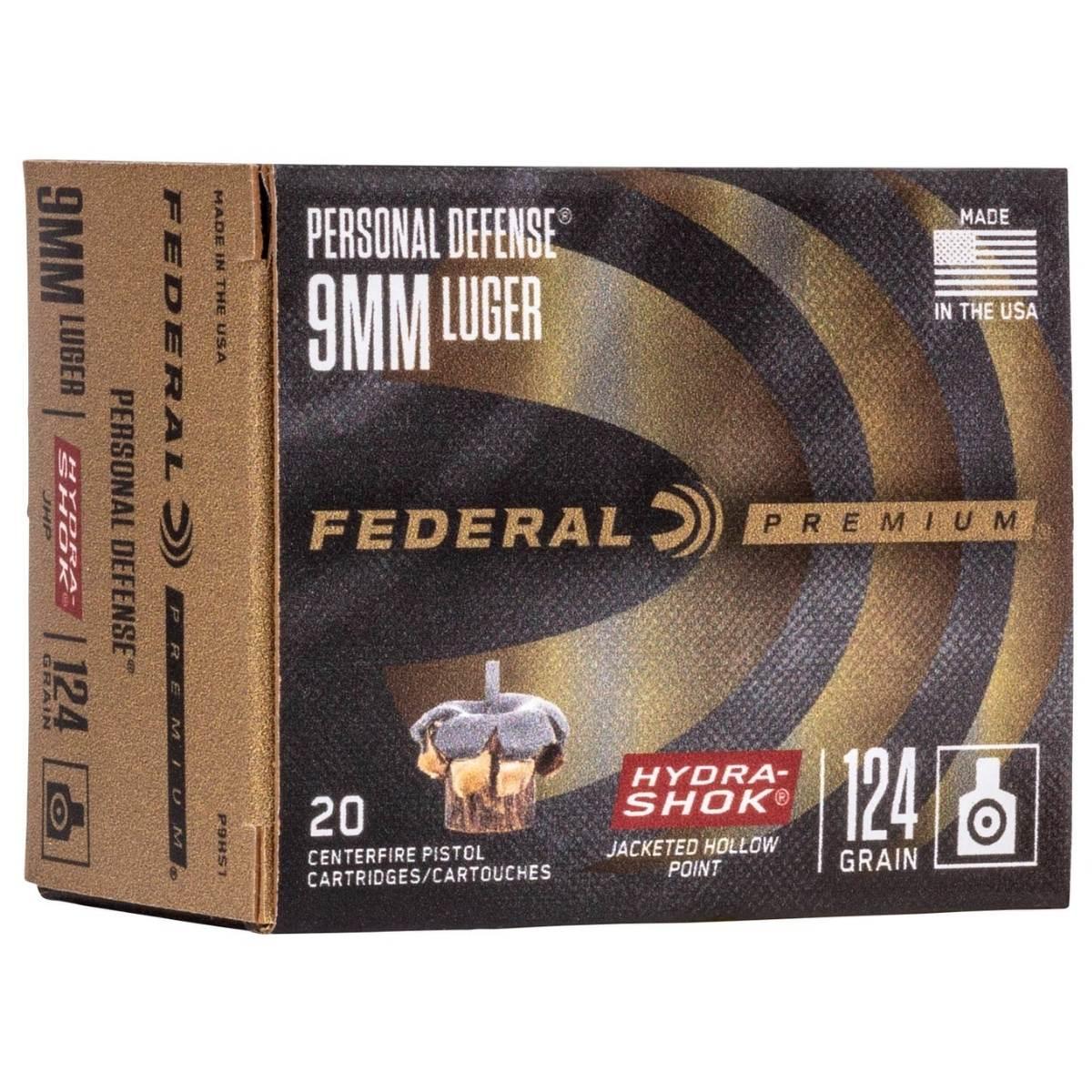 federal hydra shok 9x19 124gr jhp