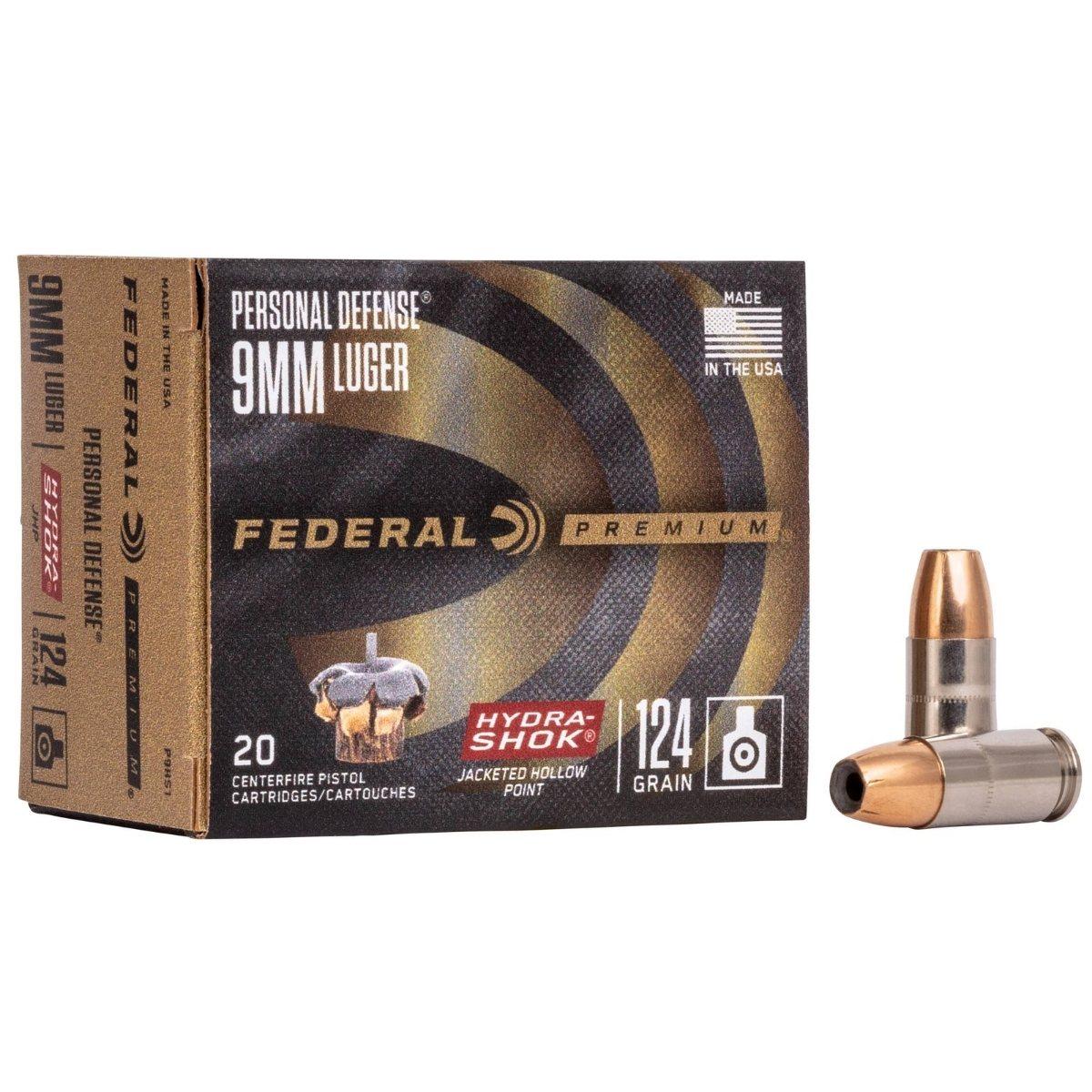 federal hydra shok 9x19 124gr jhp