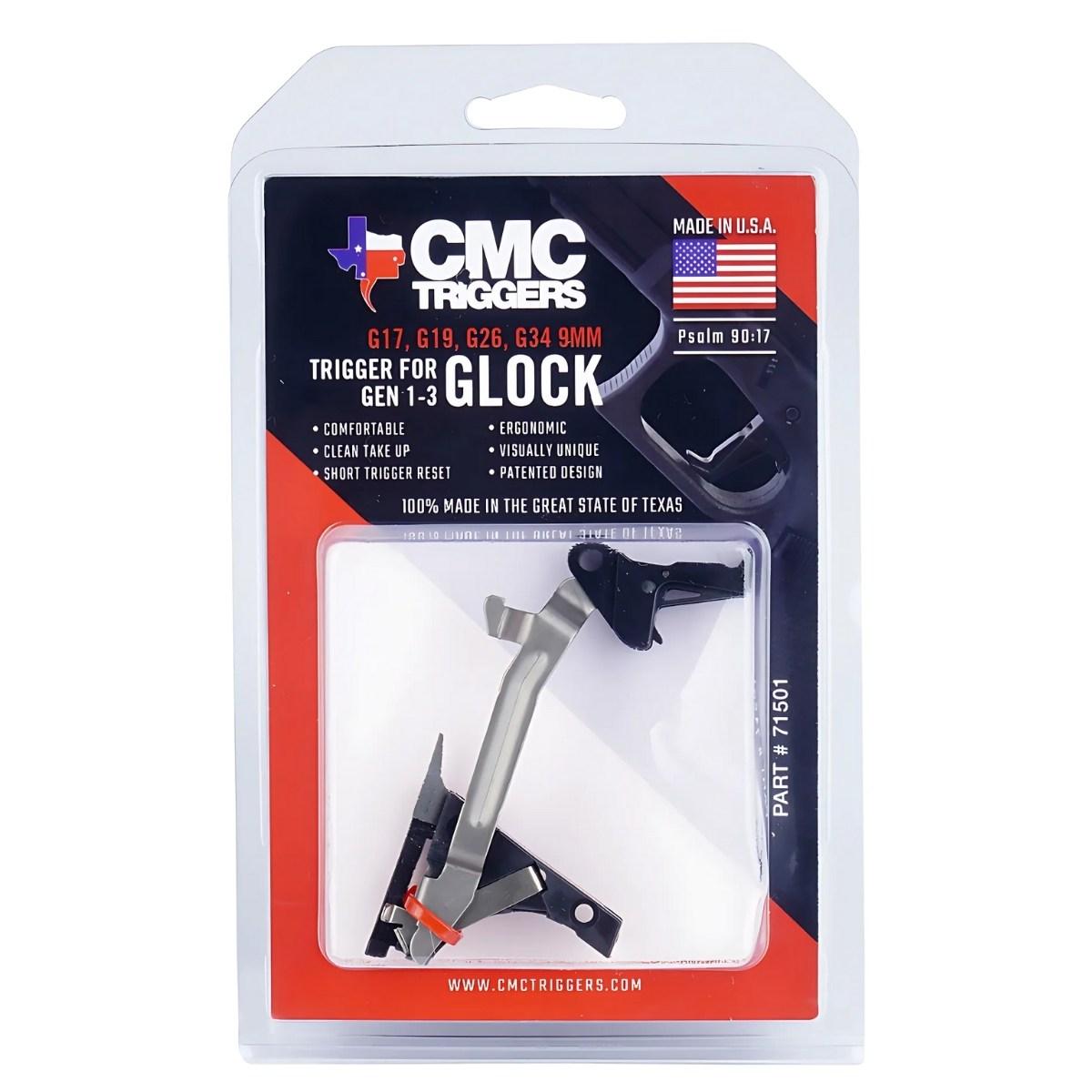 cmc triggers spust drop in do glock g17 g19 g26 g34 9 mm gen3 housing plaski jezyk czarny 71501