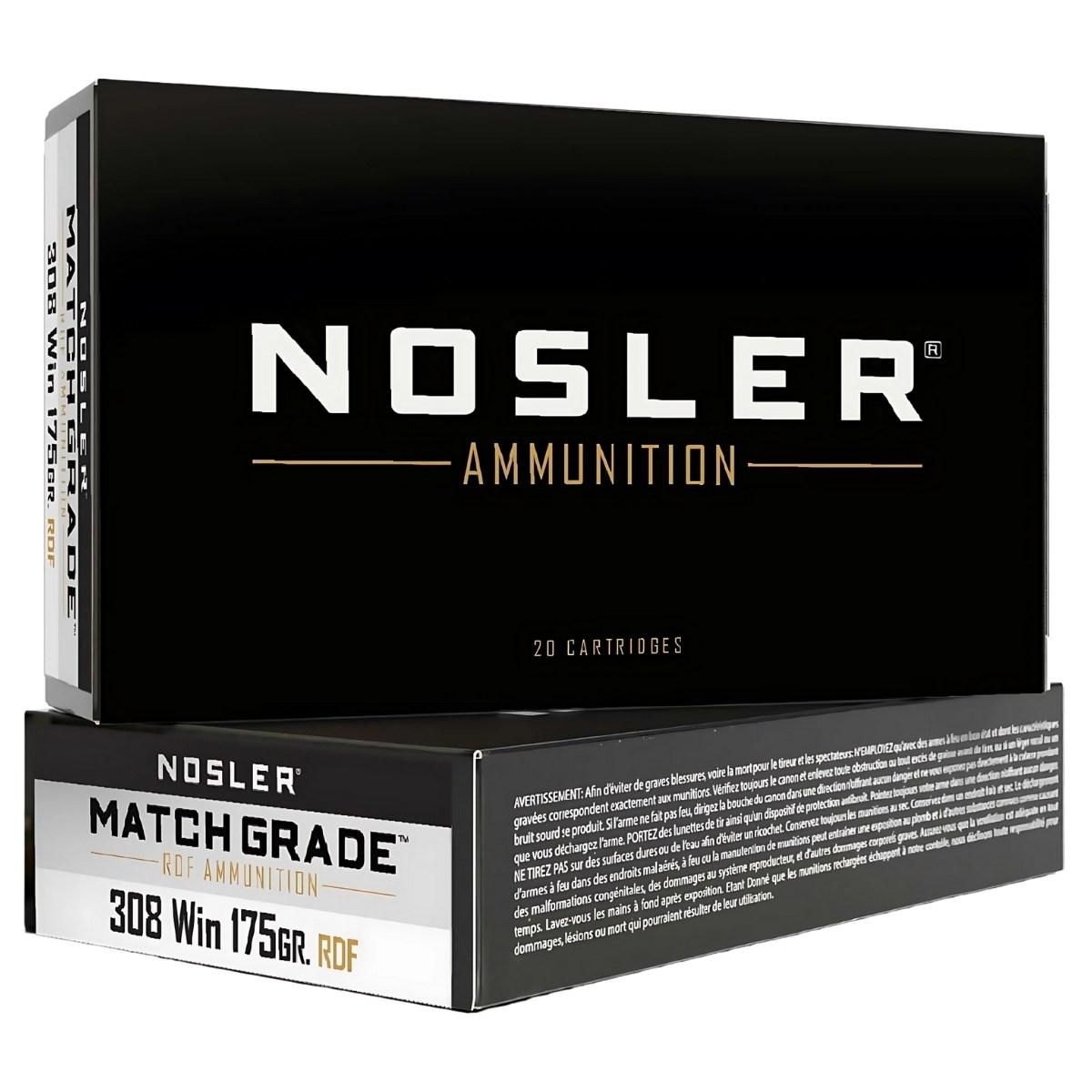 amunicja 308 win nosler hpbt rdf match grade 175gr 60132 adr 1 4s un0012 op 20szt