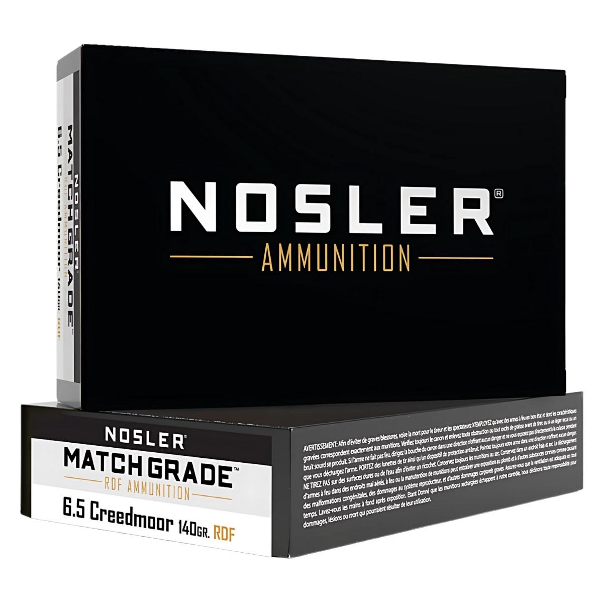 amunicja 6 5 creedmoor nosler hpbt rdf match grade 140gr 9 1g 60115 adr 1 4s un0012 op 20szt