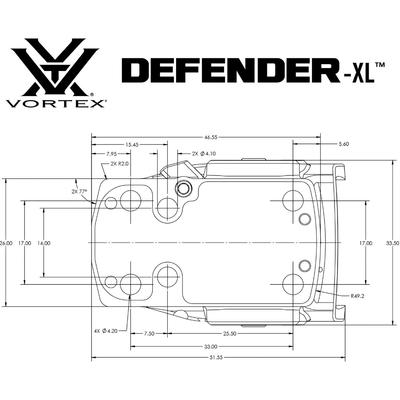 vortex kolimator defender xl 5 moa dfxl mrd5