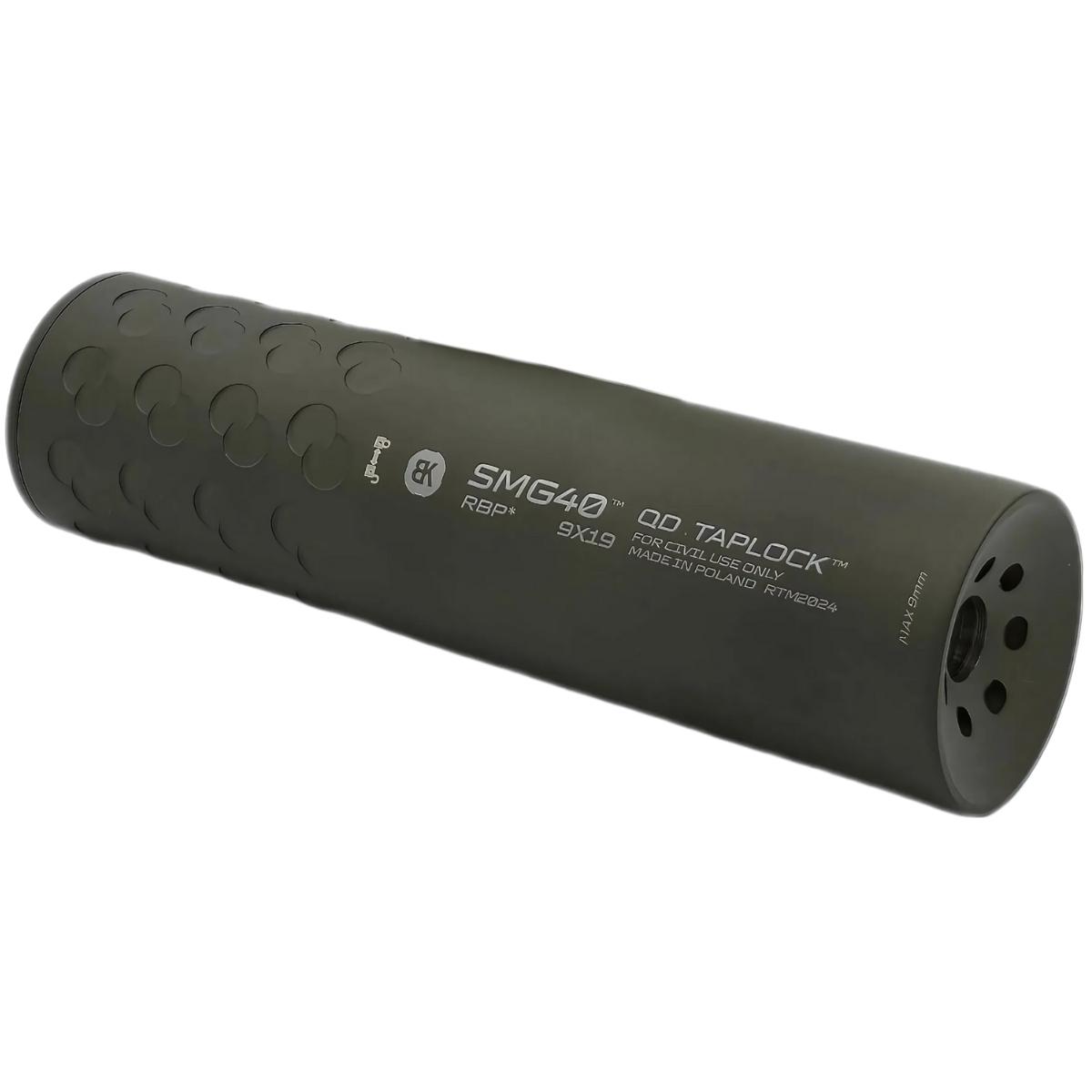 bk precise moderator smg 40 qd taplock max 9x19mm odg