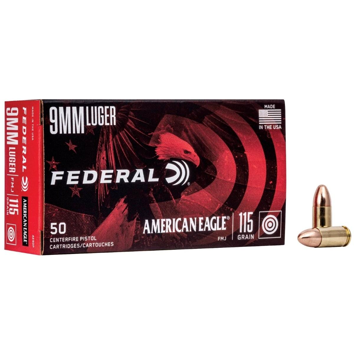 federal american eagle 9x19 115gr fmj